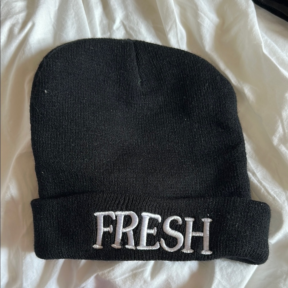 Graphic Beanie with “Fresh” text
